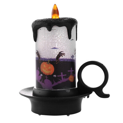 

Halloween LED Candle Lights Battery Operated Colorful Flameless Candle Fireplace Dining Table Decorations For Halloween