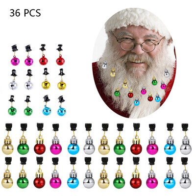 

Christmas Beard Ornaments Easy Attach High Gloss Shiny Facial Hair Clips Beard Bauble for Holiday Events Christmas Party