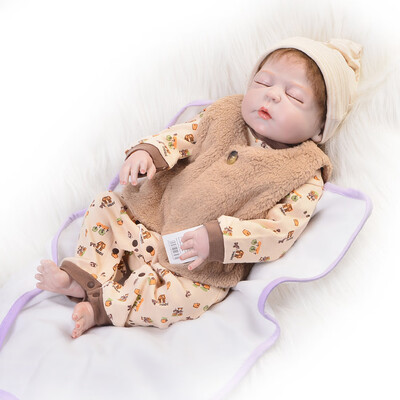 

Real Looking 23 Inch Reborn Dolls 57 cm Full Body Silicone Black Skin Lifelike Girl Baby Doll Toy For Kids Christmas Gift