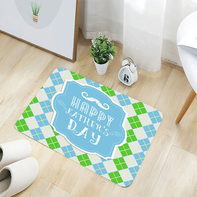 

Toponeto Fathers Day Comfort Square Flannel Kitchen Non-slip Mat 40x60CM