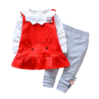 

2019 New Autumn Baby Girls Long Sleeve Sets kids 3Pcs Star Blouse Tops Cartoon Vest Trousers Pants Clothing 3Months-3Years
