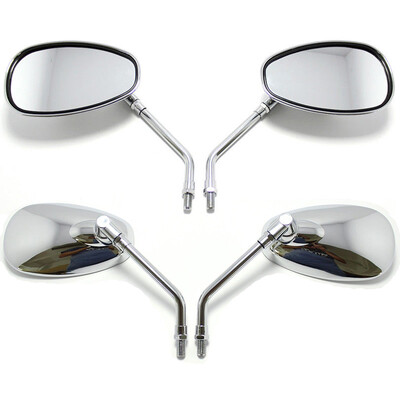 

Motorcycle Rearview Side Mirrors Large Vision Long Stem Universal Accessories