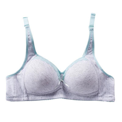 

34 Cup Wire free Push UP Cute Bra Gather Adjustable Underwear For Women Newest B Cup Solid Color Newest
