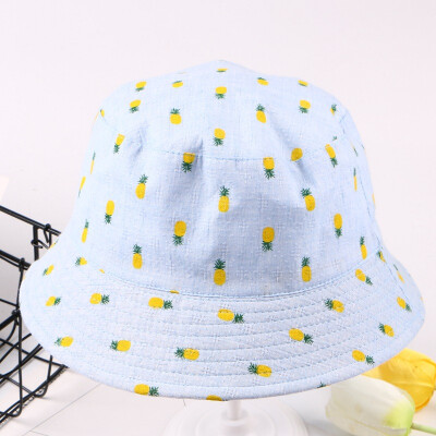 

2019 new fishermans Hat Korea ladies spring&summer pineapple basin Hat simple personality Hat Hat couple Hat tide