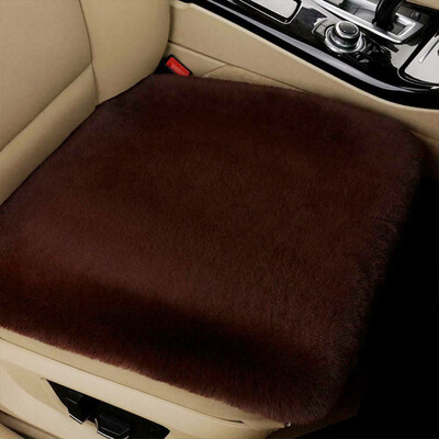 

Premium Sheepskin Car Seat Cushion Cover Soft Warm Winter - Beige Universal Fit