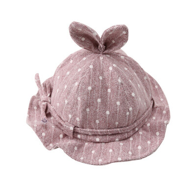 

Cute Newborn Baby Hats Summer Baby Cap Boys Girls Dot Caps Kids Cartoon Hat Sun hat with Ear Top