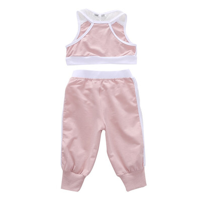 

Summer Baby Toddler Girl Sleeveless Vest Blouse Tops Sport Trousers Pants Casual Sport Set Outfits