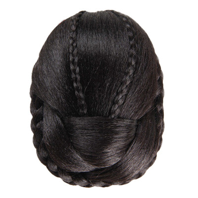 

Gobestart Hair Braided Wig Bun BK