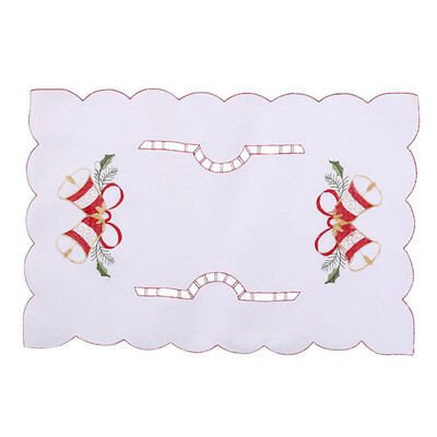 

Toponeto 1PC Christmas Table Mat Bowl Fork Placemat Decoration family Party Atmosphere