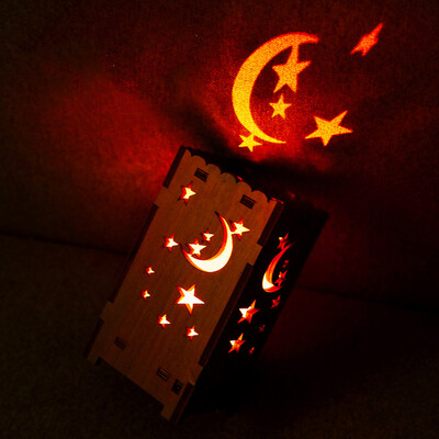 

〖Follure〗LED Romantic Starry Night Sky Projection Lamp Wooden hollow Night Light