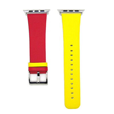 

〖Follure〗Colorblocking Leather Watch Strap Bracelet Wrist Band For Apple Watch 4 44MM