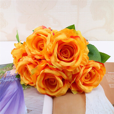 

Gobestart 1 Bouquet Vintage Artificial Rose Silk Flowers Bouquet for Decoration