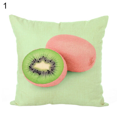 

Kiwi FruitHamburgerPineapple Pillow Case Cushion Cover Home Sofa Car Decor