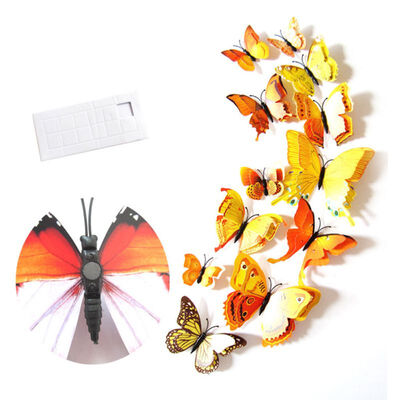 

12pcslot 3D PVC Wall Stickers Magnet Butterflies DIY Wall Sticker Decor Poster Kids Rooms Home Decoration