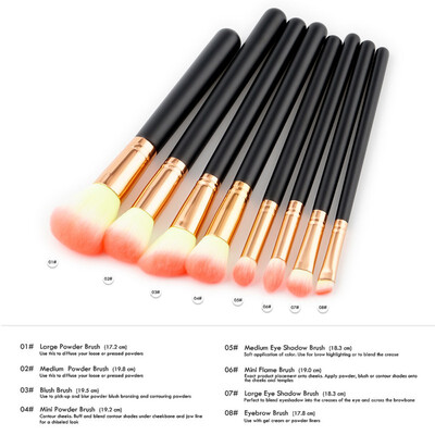 

8 Pcs Makeup Brush Set High Quality Soft Taklon Hair Professional Makeup Artist Brush Tool Kit