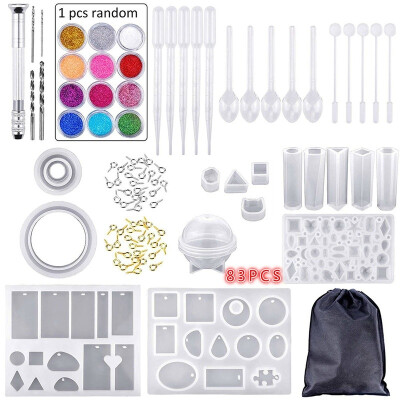 

Willstar 83 Pcs Mold Tools Kit for Crafts Silicone Epoxy Mold for DIY Resin Casting Molds