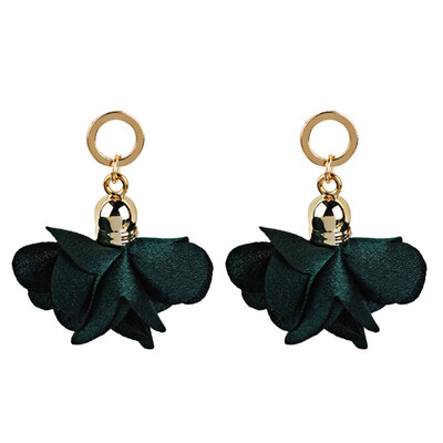 

New Jewelry Women Fashion Personalized Elegant Cloth Flower Ear Stud Earrings Party Dress Jewelry Gift Dangle Earrings