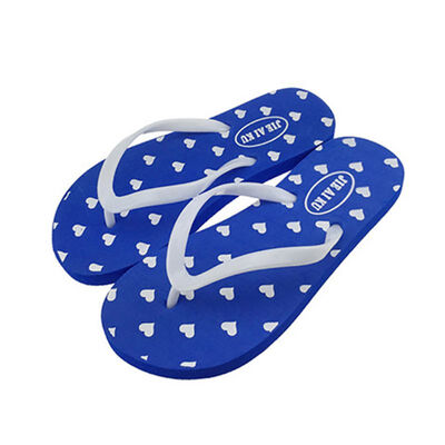 

Women Flip Flops 36-39 Size Beach Flat Slippers Summer Fashion Heart Print Female Lovely Sweet Shoes