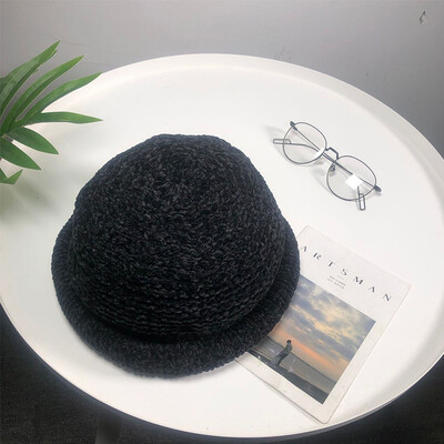 

Pepe Hat Lady Joker Candy-colored Knitted Fisherman Hat in Autumn&Winter Korean Japanese vintage Chenille Pot Hat Tide