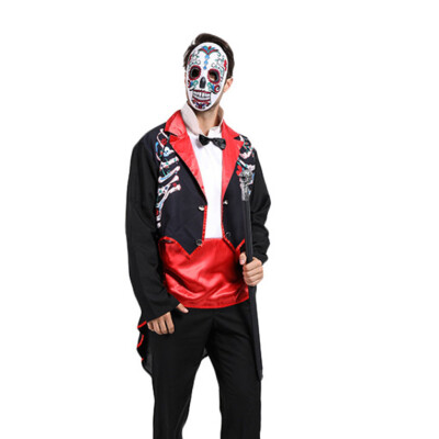 

Toponeto New Fashion Mens Casual Halloween COSPLAY Retro Tuxedo Performance Clothing