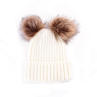 

Children Winter Hat For Girls Hat Knitted Beanies Cap Brand New Thick Baby Boy Cap Baby Girl Winter Warm Hat