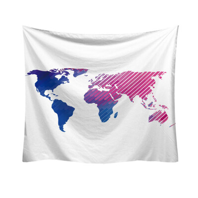 

Toponeto Fashion Tapestry Colorful World Map Style Decorative Tapestry Home Decor