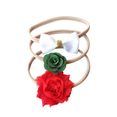 

New Childrens Nylon Butterfly Ribbon With Rib Baby Holiday Hair Chiffon Flower Seamless Girl Headwear