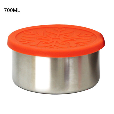 

Stainless Steel Fresh Bowl Lunch Snack Food Storage Containers with Silicone Lid