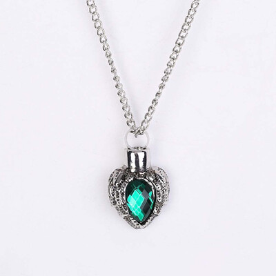 

Silver Urn Cremation Pendant Ash Holder Mini Keepsake Long Pet Fashion Memorial Necklace