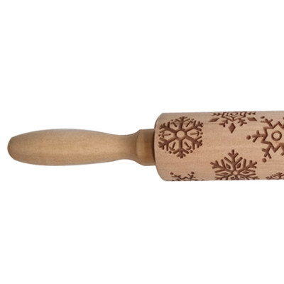 

Christmas Rolling Pin Wooden Christmas Embossing Rolling Pins Dough Stick Noodle Biscuit Baking Pastry Tool New Year Decoration