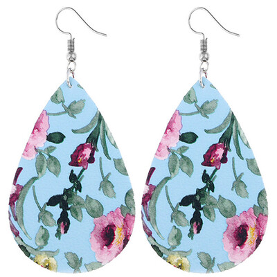

Handmade Earrings Boho Leaf Teardrop Hook Dangle Pendant Ear Stud Women Jewelry