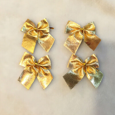 

Tailored Wholesale12pcspack Gold Bows For Festival Decoration Christmas Tree Ornament