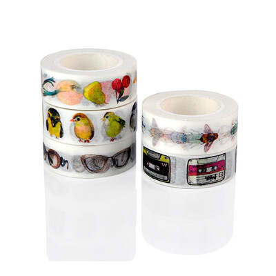 

5pcs Self Adhesive Cartoon Tape Sticky Paper Sticker DIY Scrapbooking Decoration 2017
