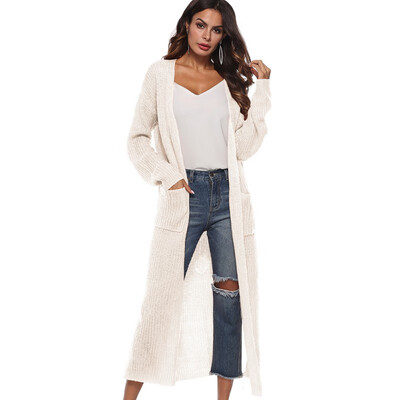 

New FashionLong Cardigan Sweaters for Women with Pockets Side Split Light Weight Knit Cardigan Plus Size
