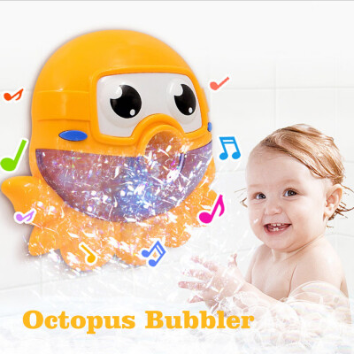 

Siaonvr Bubble Machine Tub Big Cute Octopus Automatic Bubble Maker Blower 12 Music Song