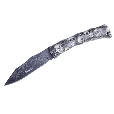 

knife folder outdoor folding Pocket Camping Survival Knifes Mini Blade Fruit Knife ABS Ghost Handle Skull Knife