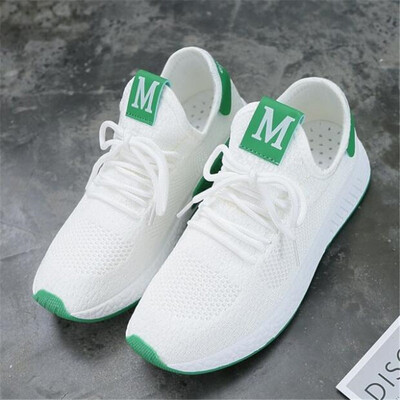 

DIWEINI 2019 2018 Women Shoes Sneakers Women New Vulcanized Shoes Casual Female Slip On Flat Shoes White Mesh Walking Footwear