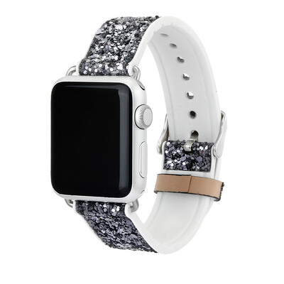 

〖Follure〗Bling Glitter Leather Wrist Replacement Strap Watch Band For Apple iwatch 4 44mm
