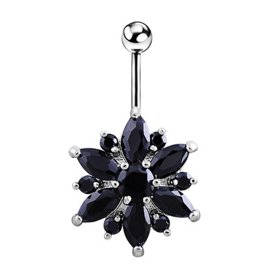 

Exquisite Gemstone-plated Silver-plated Umbilical Ring For Women Gift