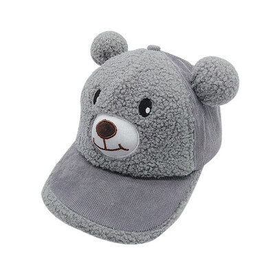 

Spring Autumn Korean Version Cotton Kids Boys Girls Cap 5 Colors Cute Bear Shape Peaked Cap Baseball Cap