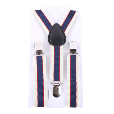 

New Boys Girls Stripes Y-Back Suspenders Child Elastic Adjustable Clip-On Braces 2-8Y