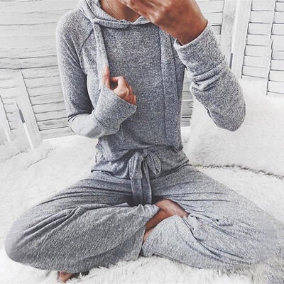 

Toponeto Women Long Sleeve Hoodies Sweatshirt Pullover Shirt Top Blouse Pant Sets Clothes