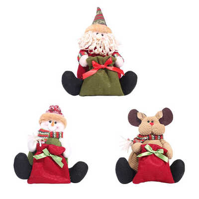 

Christmas Tree Hanging Eve Reindeer Santa Snowman Clothes Gift Bag Party Sack Xmas Goody Party Holiday Decoration
