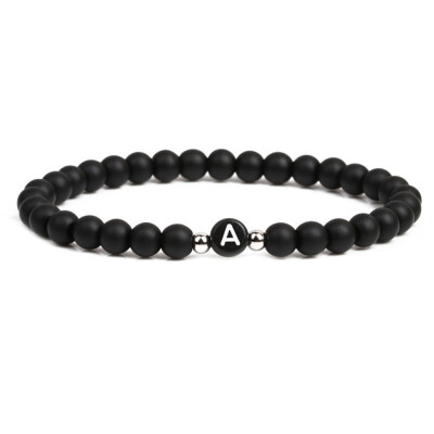 

Personalized A-Z Initial Beads Elasticity Bracelets Bangles For Women Valentines Day Gift Yoga Energy Jewelry Latest