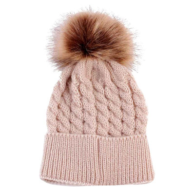 

2018 Children Winter Hat For Girls Hat Knitted Beanies Cap Brand New Thick Baby Boy Cap Baby Girl Winter Warm Hat