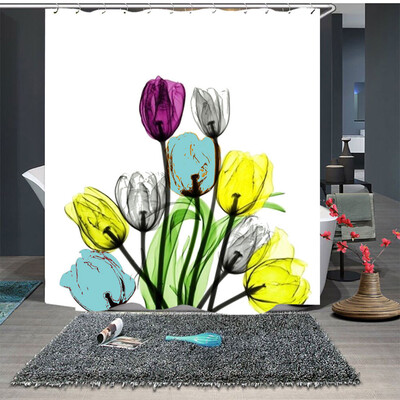 

〖Follure〗Popular Waterproof Shower Curtain With 12 Hooks Printed Bathroom 180x180cm