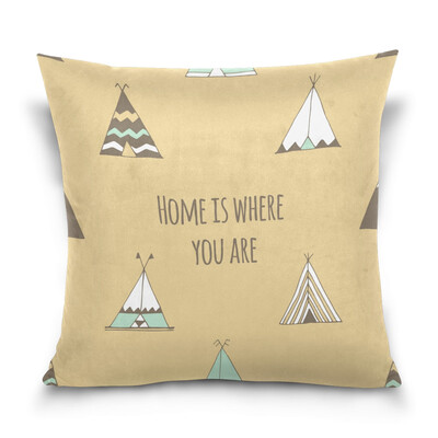 

ALAZA 16 X 16 inch Pillow Case Decorative Cushion Cover Teepee Tent Pattern Pillowcase