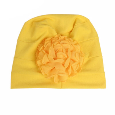 

Newborn Baby Elastic Hats Girls Solid Flower Design Boys Soft Caps Infant Turban Hats Caps 0-3Y