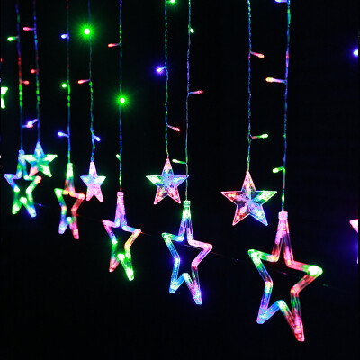 

LED Stars String Lights Christmas Festival Curtain Light Fairy Wedding Birthday Christmas Lighting Indoor Decoration Light