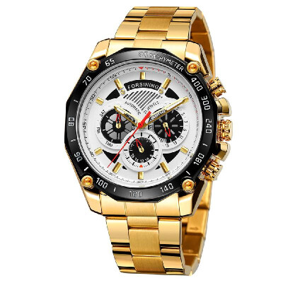 

FORSINING 427 Mechanical Men Watch 10 Meter Waterproof Luxury Business Wristwatch Date Week 24 Hours Sport Military Luminous Watch